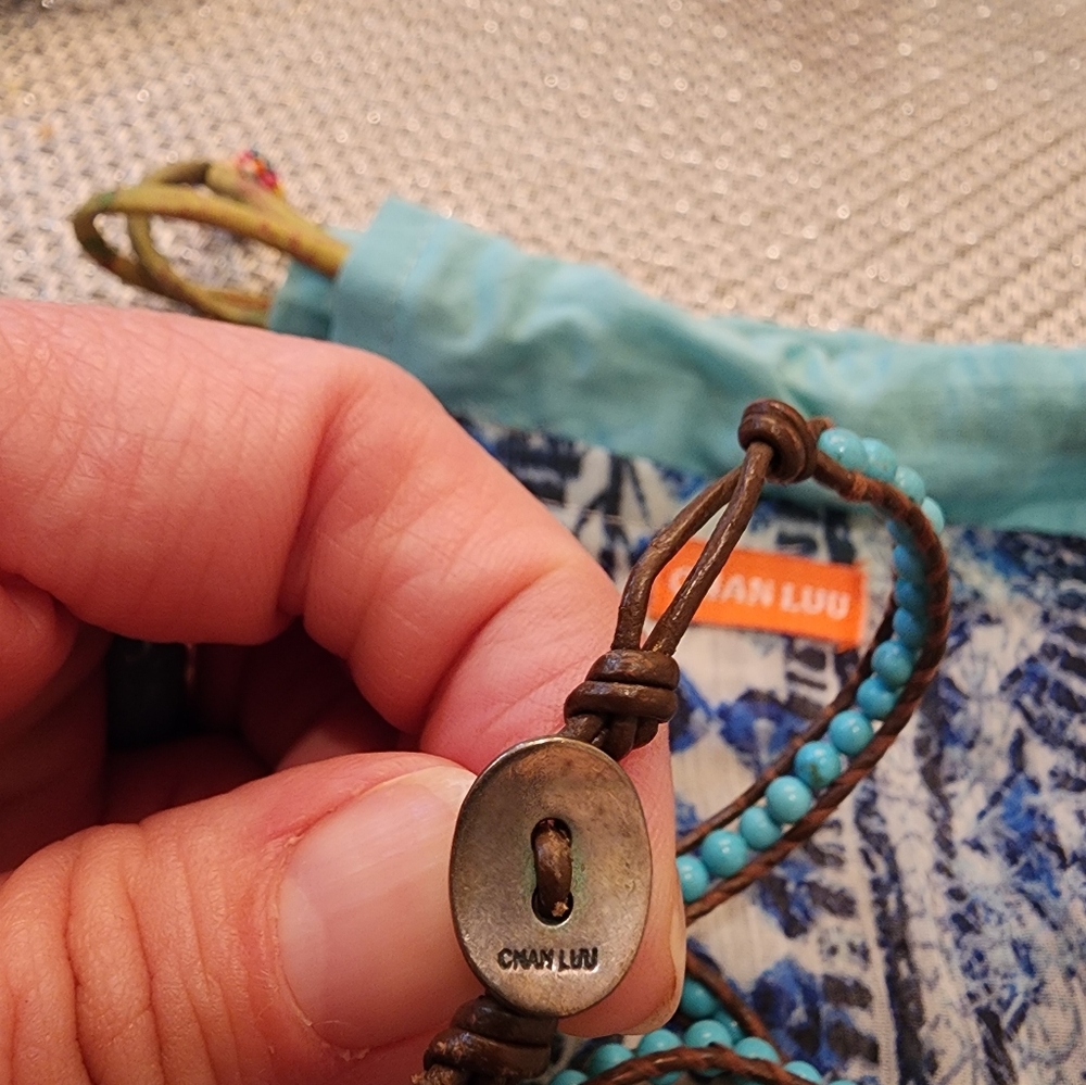 Turquoise CHAN LUU wrap bracelet.